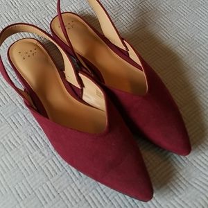 Burgungy Slingbacks